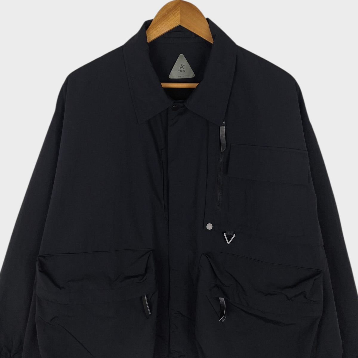 A+ TOKYO Men's Dark Navy Made in Japan Nylon Pertex Utility Jacket