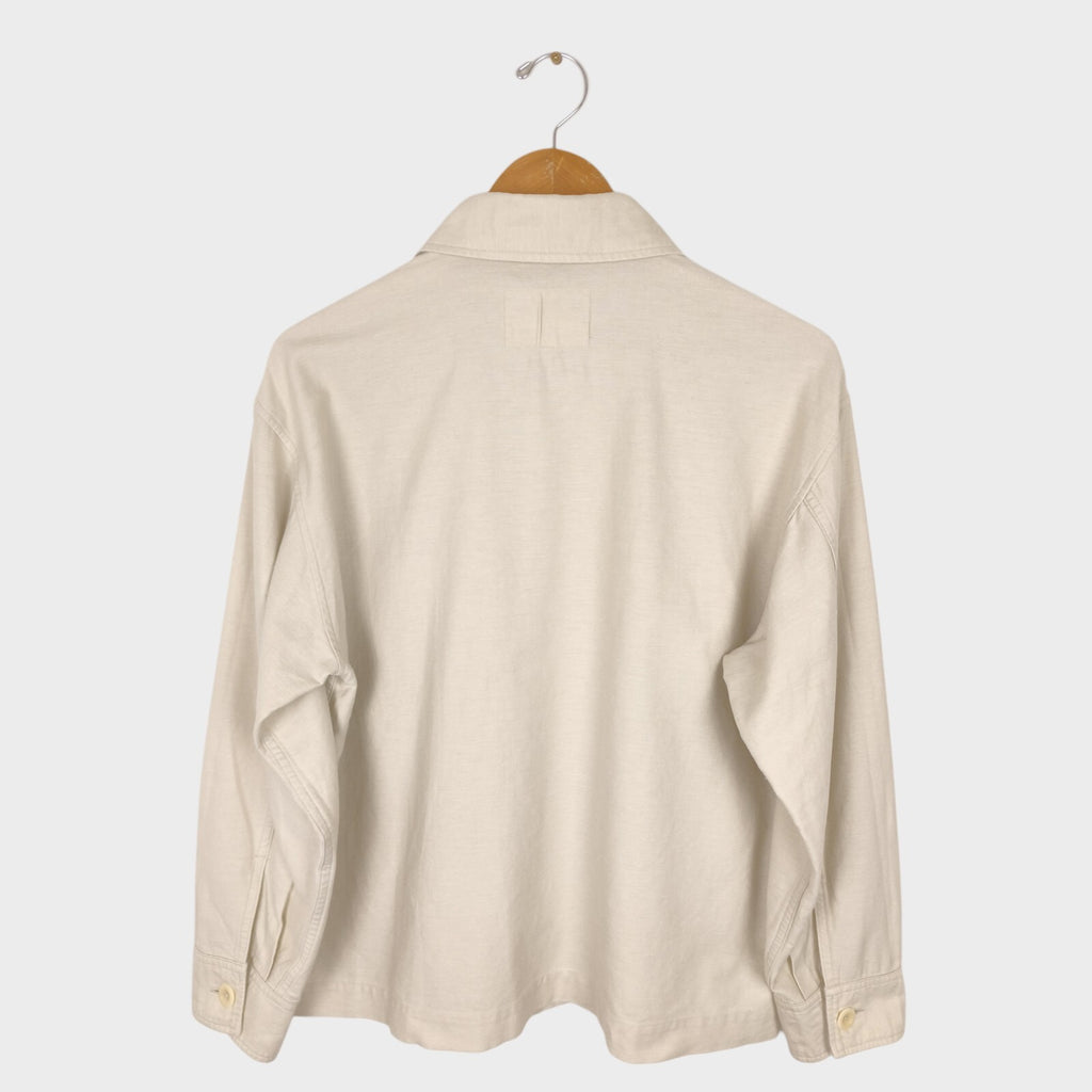 MHL MARGARET HOWELL Men's Off-White Cotton Blend Cotton Overshirt