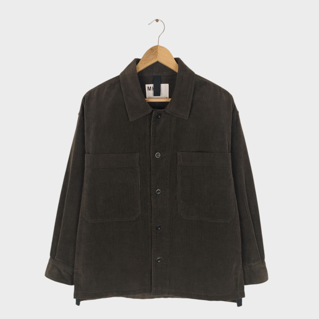 MHL MARGARET HOWELL Men's Dark Brown Corduroy Overshirt