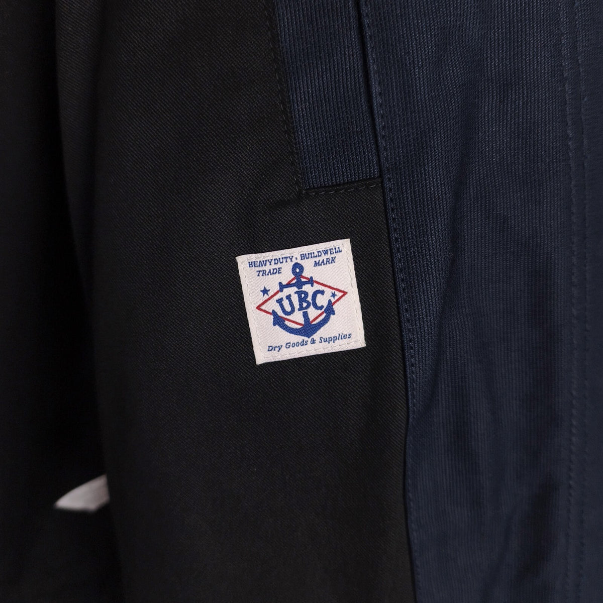 UNIFORM BRIDGE Men's Navy Blue Fireman Clasp Deck Jacket