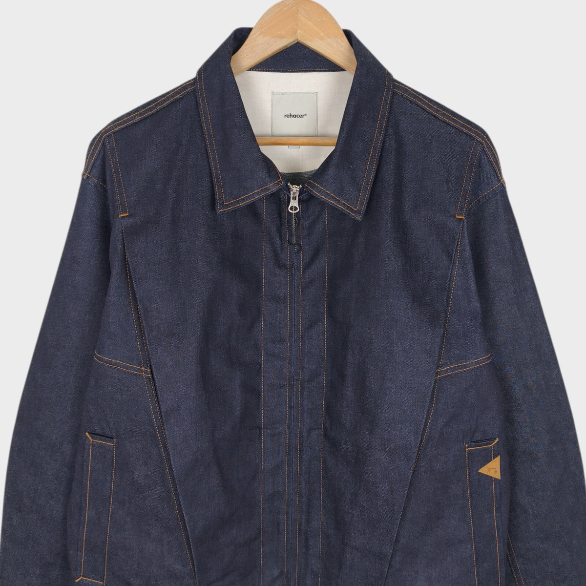 REHACER Japan Men's Made in Japan 12oz Okayama Denim Tuck Volume Jacket