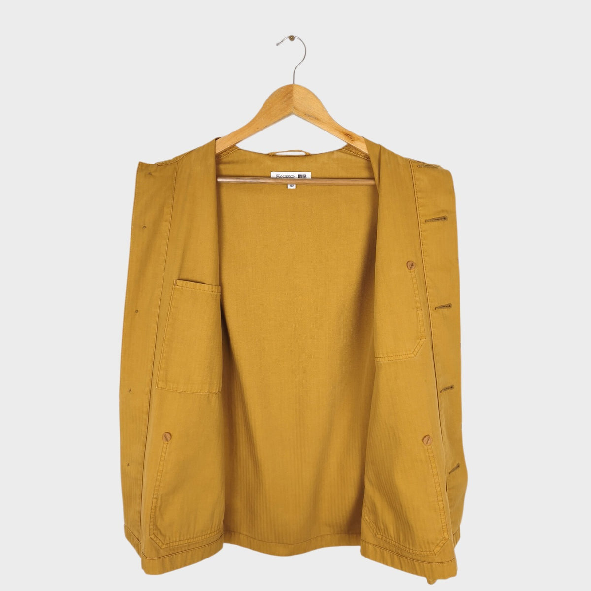 J.W. ANDERSON x UNIQLO Men's Washed Brown Embroidered Logo Chore Jacket