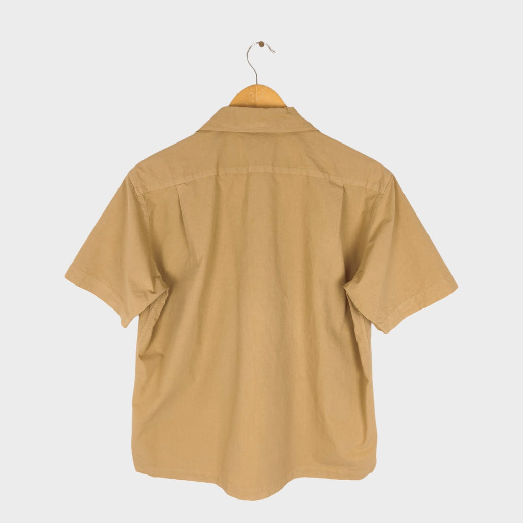 MHL MARGARET HOWELL Men's Beige Cotton Short Sleeved Shirt