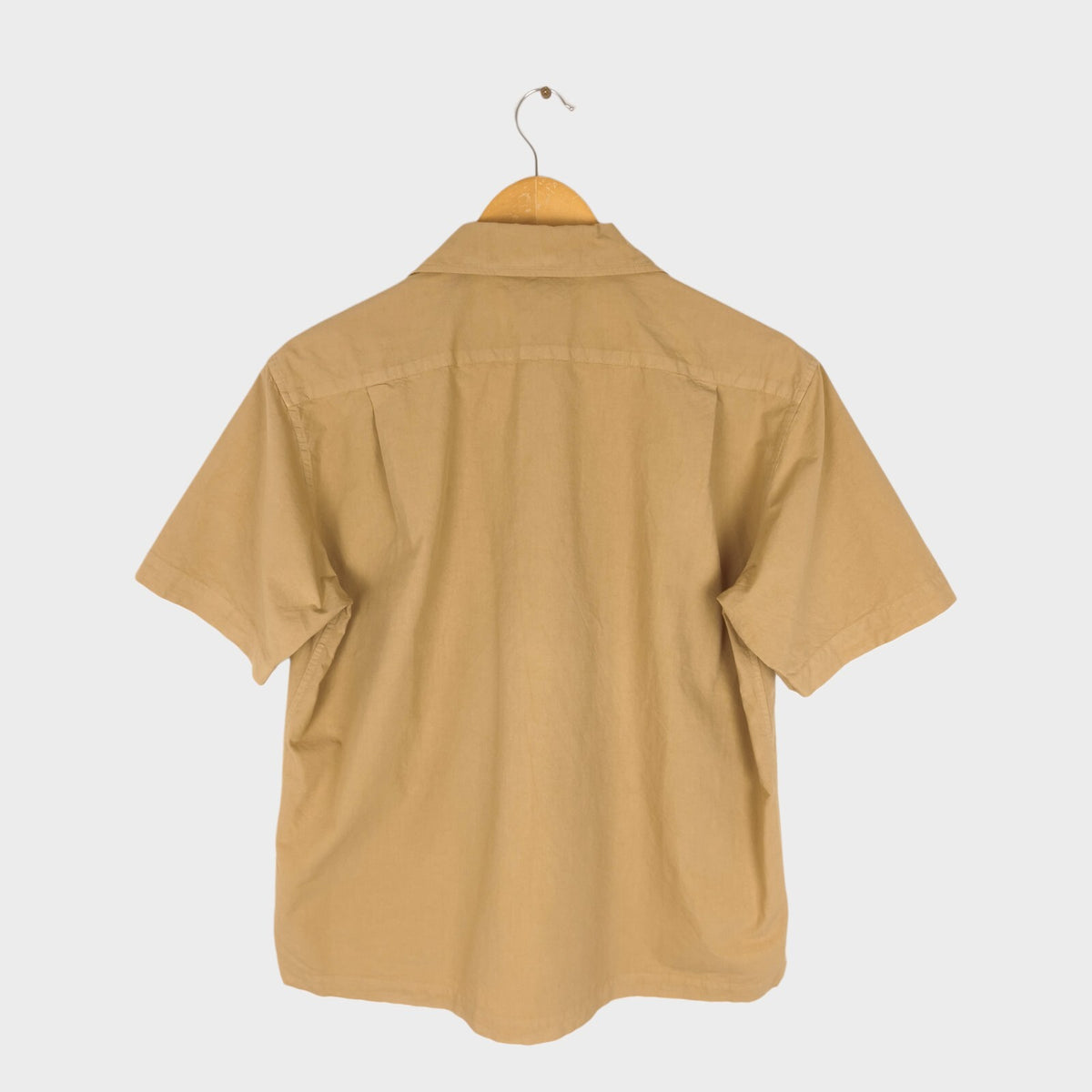 MHL MARGARET HOWELL Men's Beige Cotton Short Sleeved Shirt