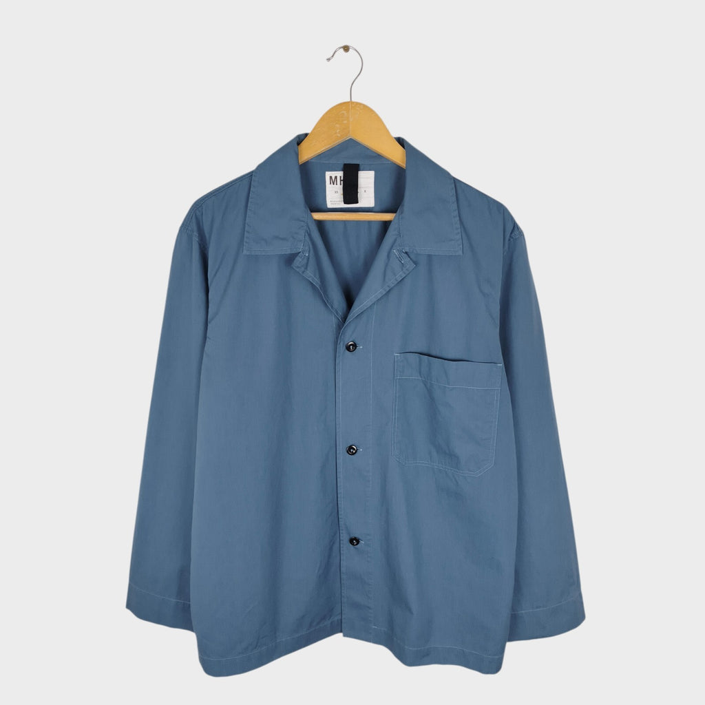 MHL MARGARET HOWELL Men's Blue Lightweight Cotton Overshirt