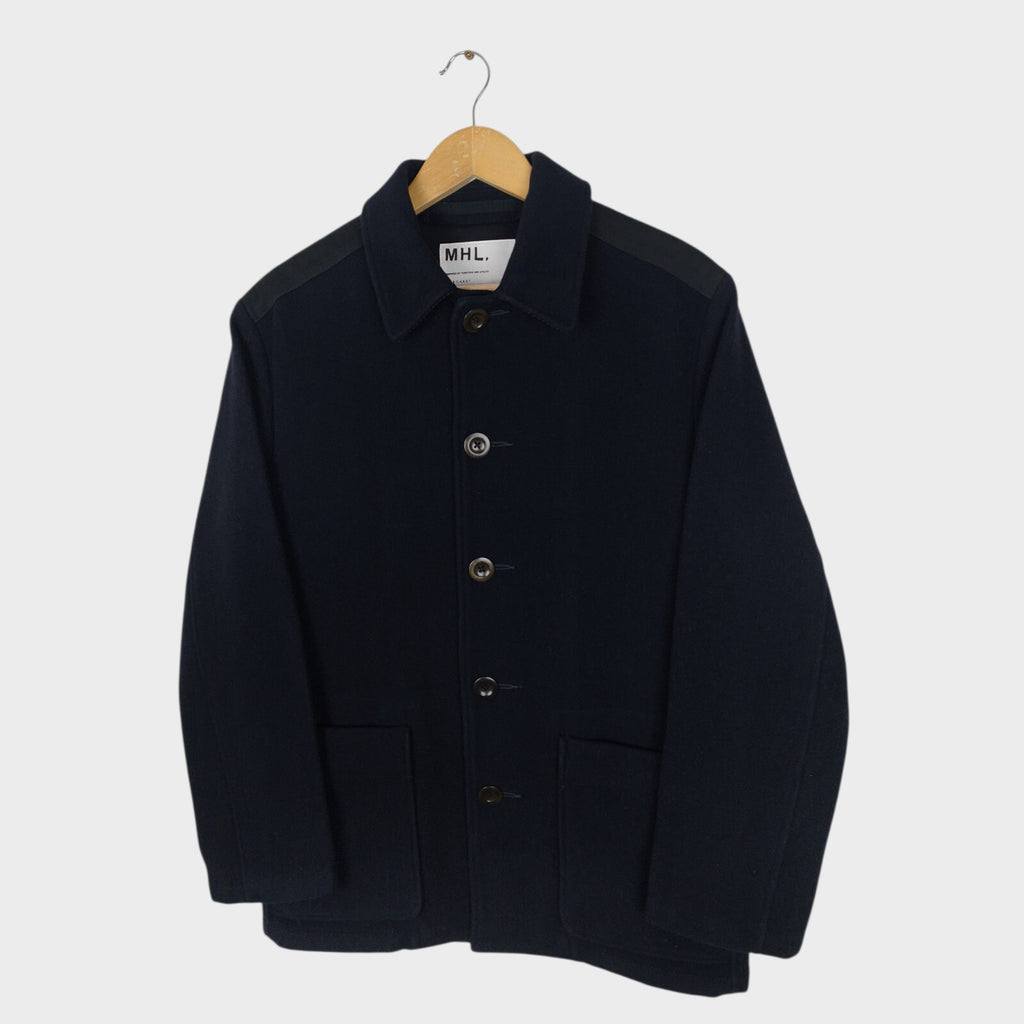 MHL MARGARET HOWELL Men's Black 100% Wool Donkey Jacket