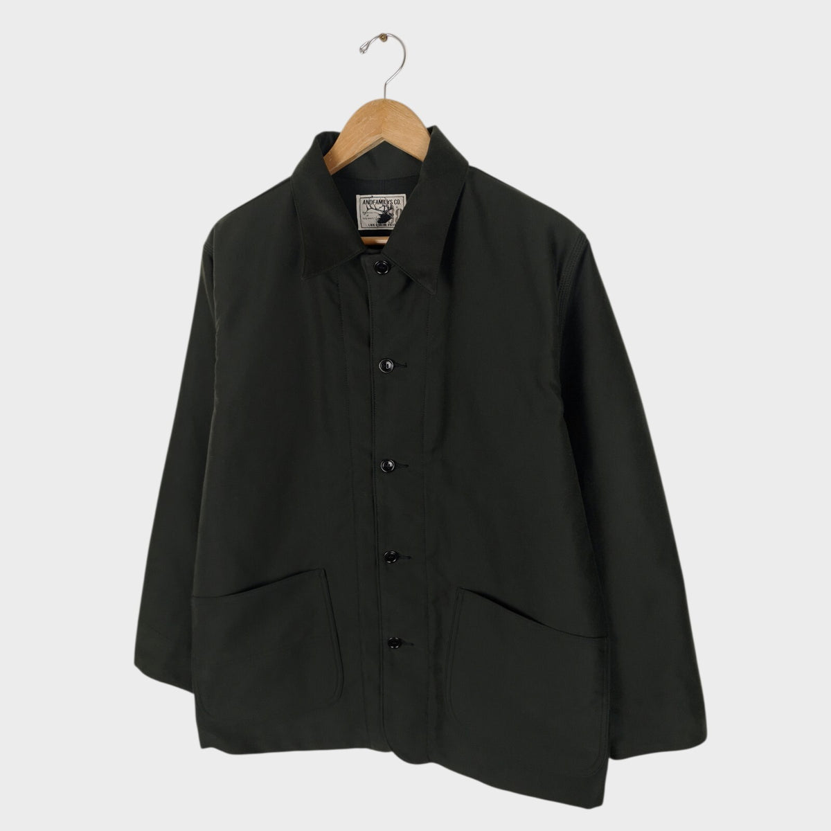 ANDFAMILYS CO. KYOTO Men's Made in Japan Charcoal Grey Moleskin Chore Jacket