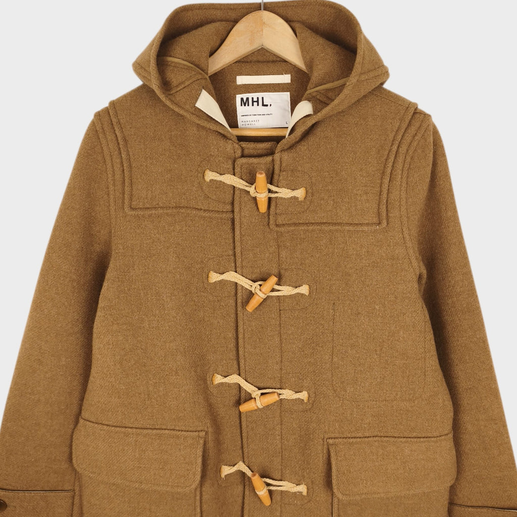 MHL MARGARET HOWELL Men's Brown Heavyweight 100% Wool Duffle Coat