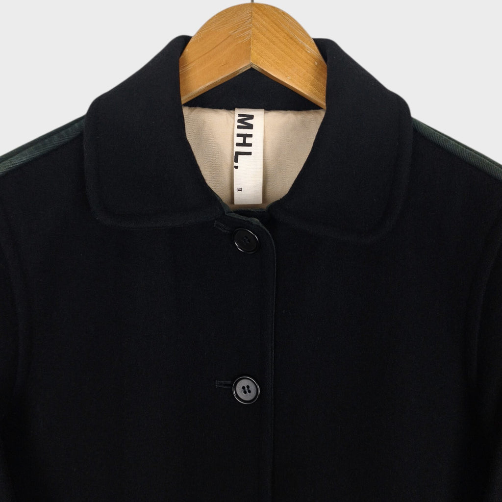 MHL MARGARET HOWELL Women's Black Made in England Wool Blend Jacket