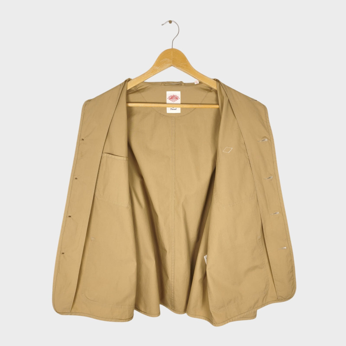 DANTON Men's Beige Made in Japan 100% Cotton Chore Jacket