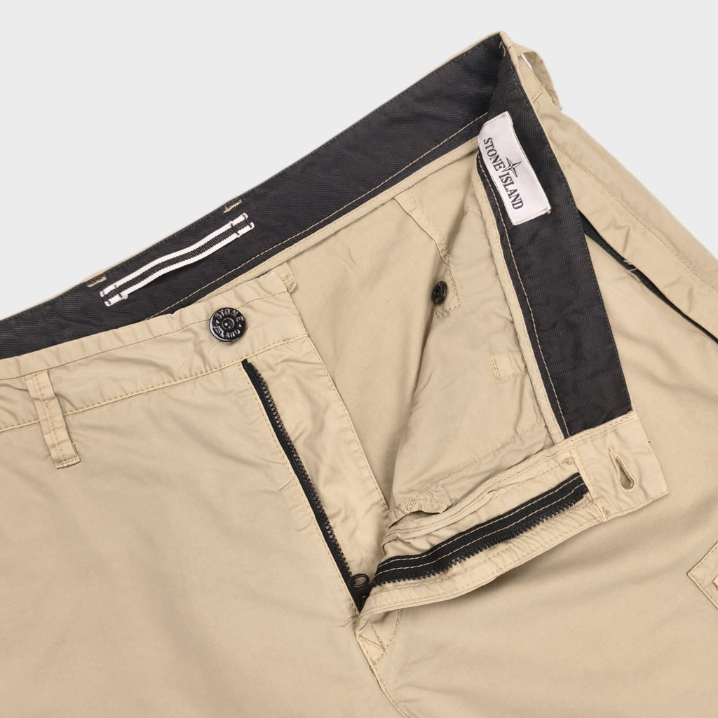 STONE ISLAND Men's Beige Garment Dyed Type SL Cargo Shorts
