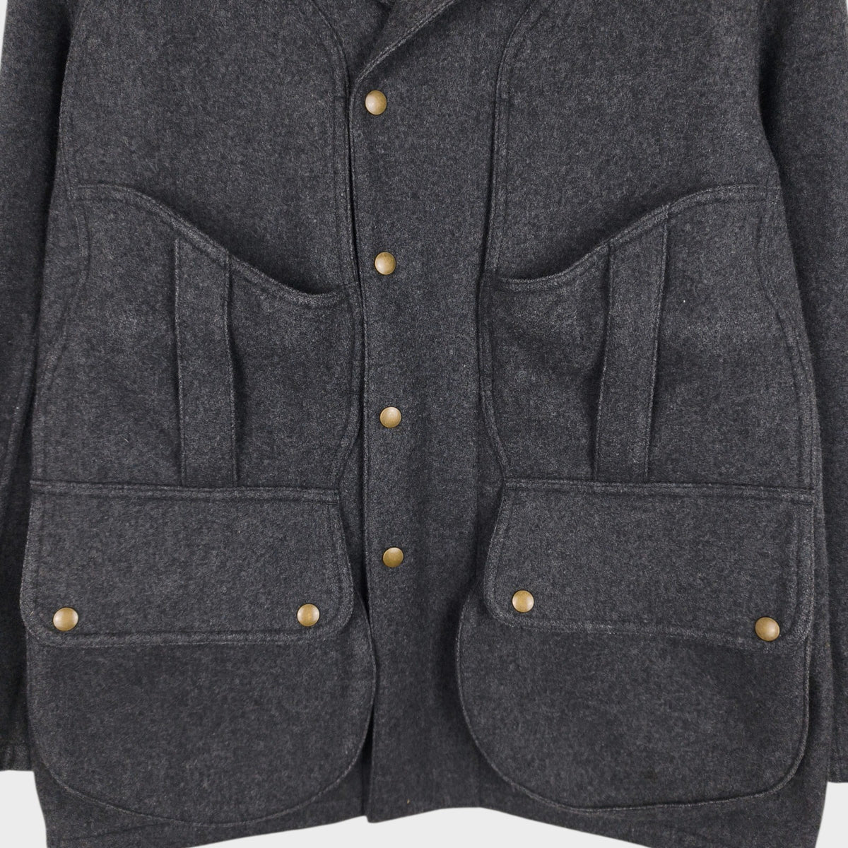 SENELIER Men's Made in Japan Grey Wool Toolbox Painter Jacket