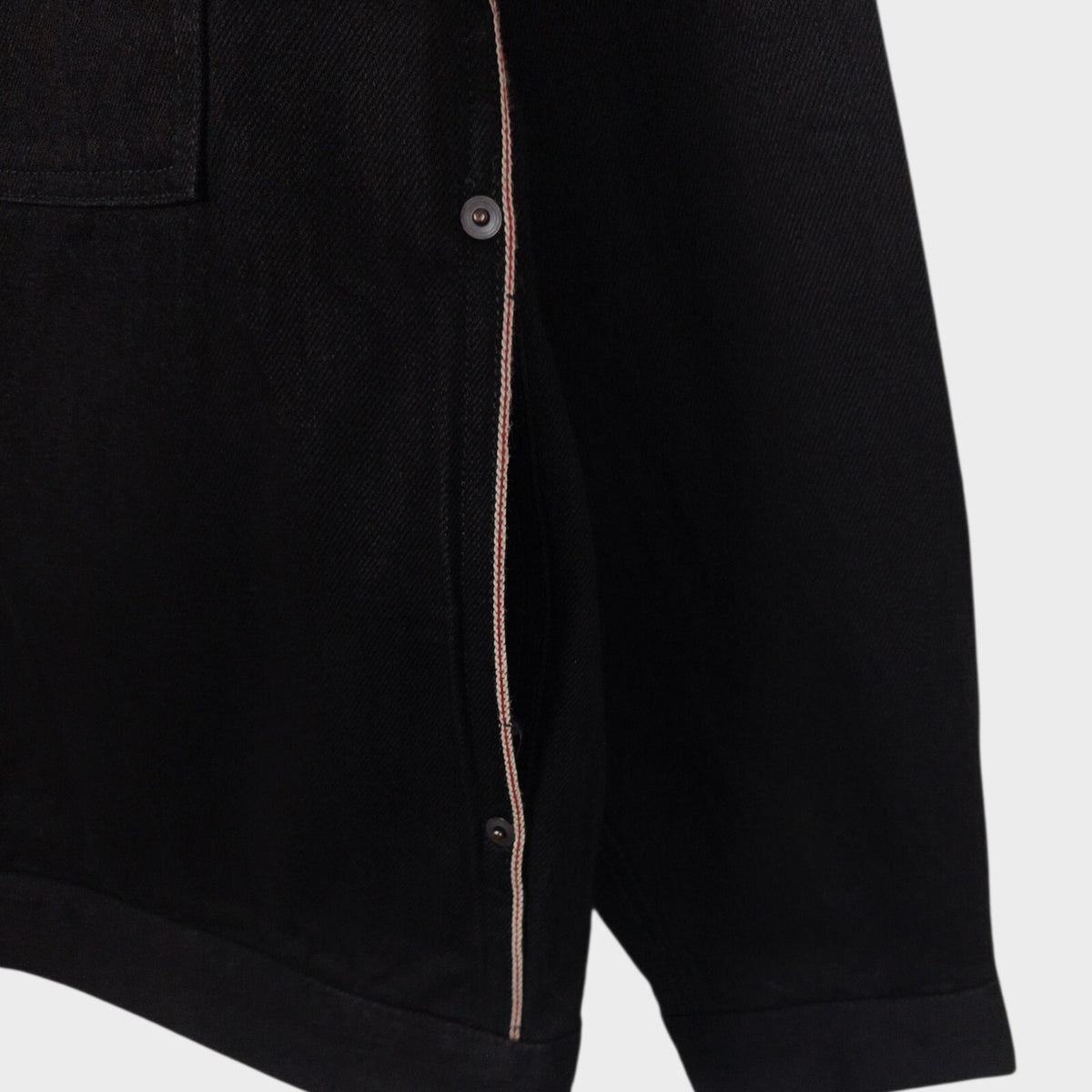 EDIFICE Men's Made in Japan Black Selvedge Denim Jacket