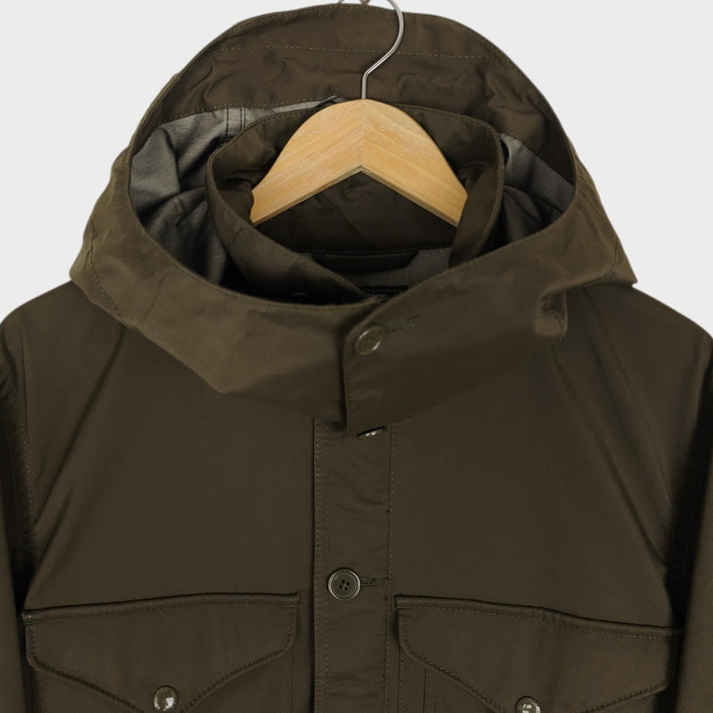 BEAMS PLUS Men's Khaki Green Gore Windstopper Mackinaw Cruiser Jacket