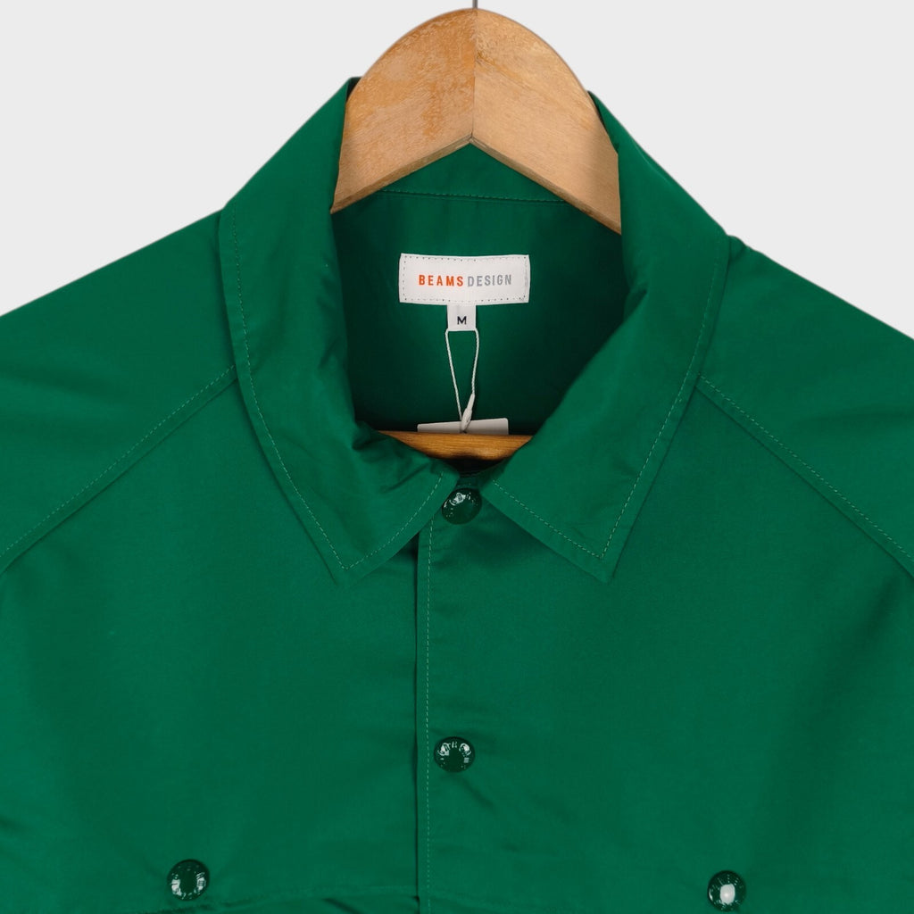 BEAMS Men's Green Lightweight Water Repellent Utility Jacket