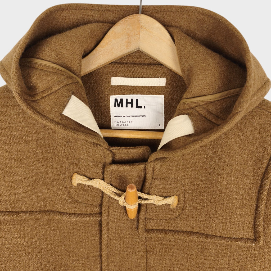 MHL MARGARET HOWELL Men's Brown Heavyweight 100% Wool Duffle Coat