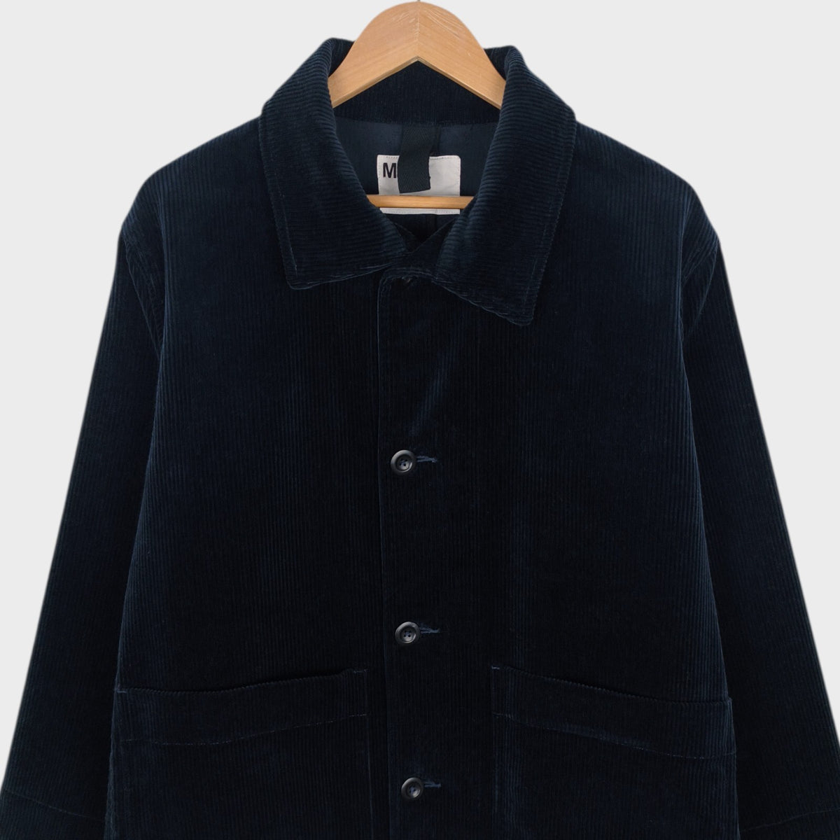 MHL MARGARET HOWELL Men's Navy Blue Heavyweight Corduroy Chore Jacket