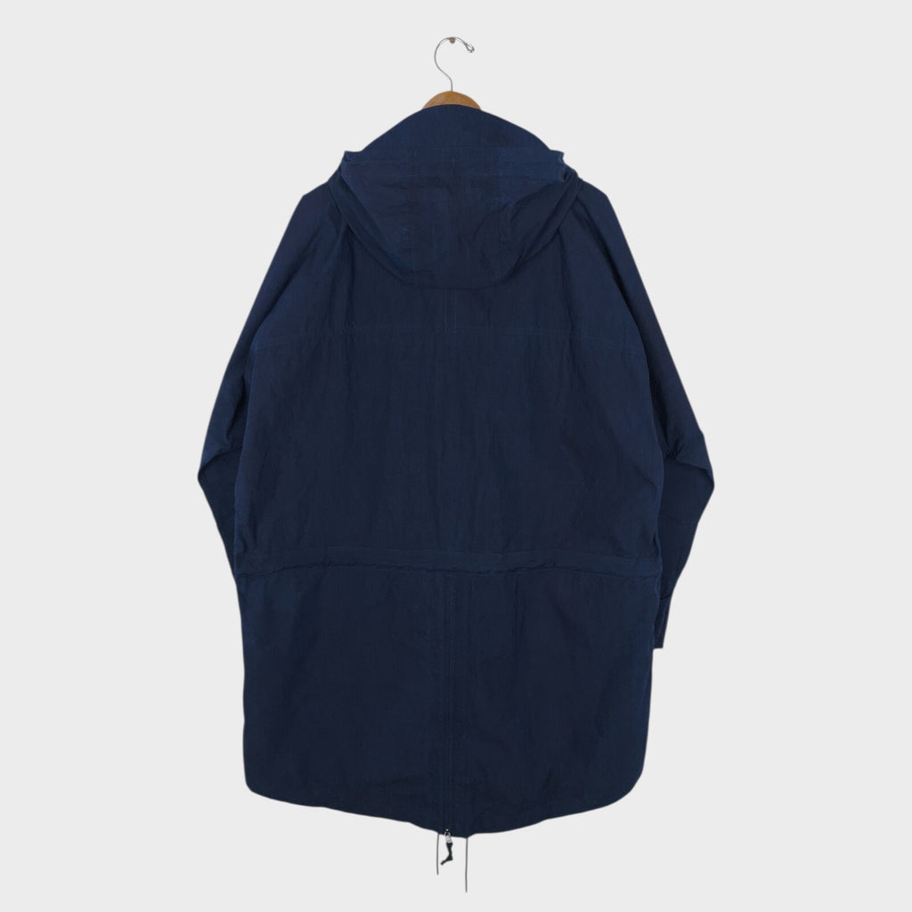 SNOW PEAK Men's Made in Japan Indigo Blue C/N Utility Pullover Parka Jacket
