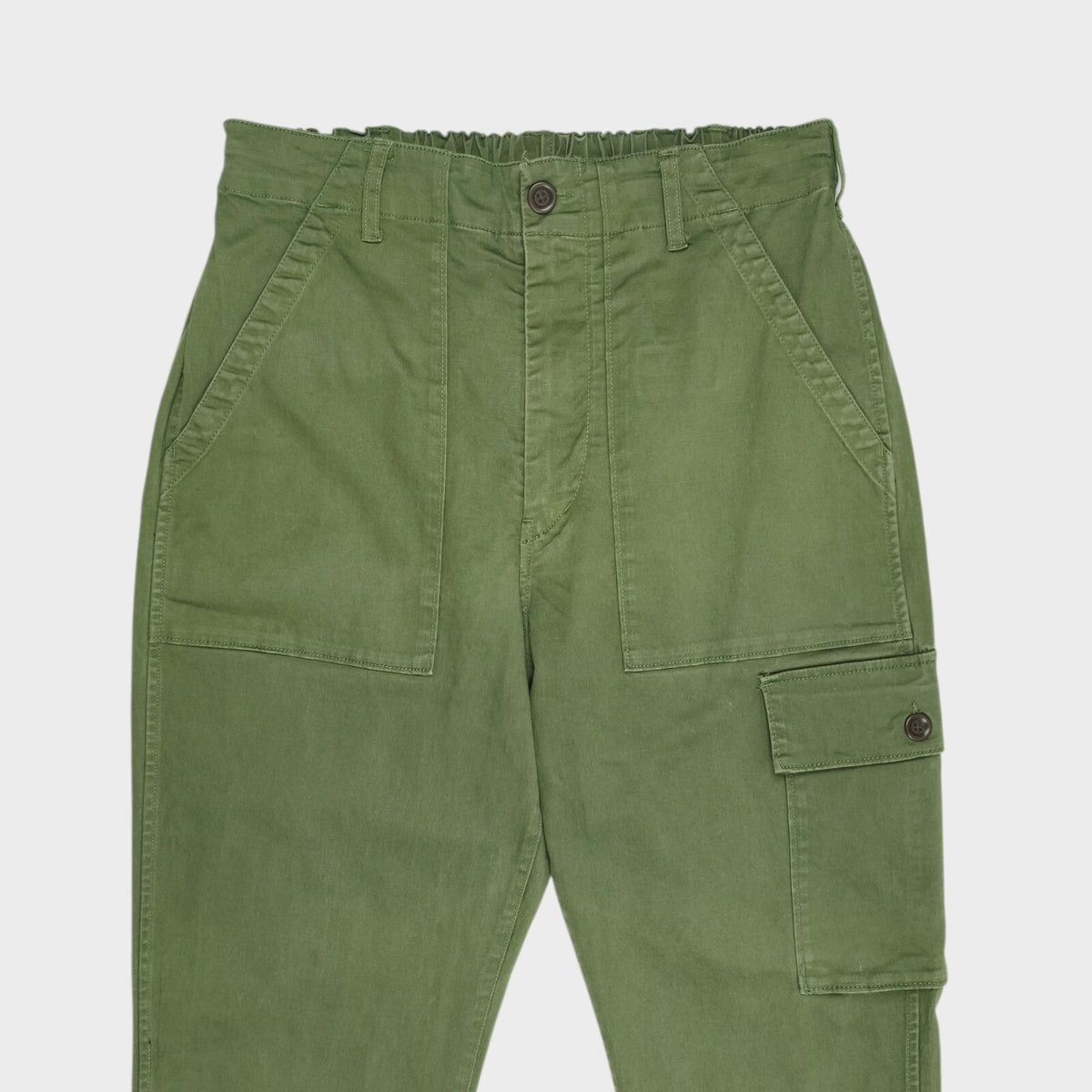SAGE DE CRET x BEAMS PLUS Men's Green Cargo Trousers