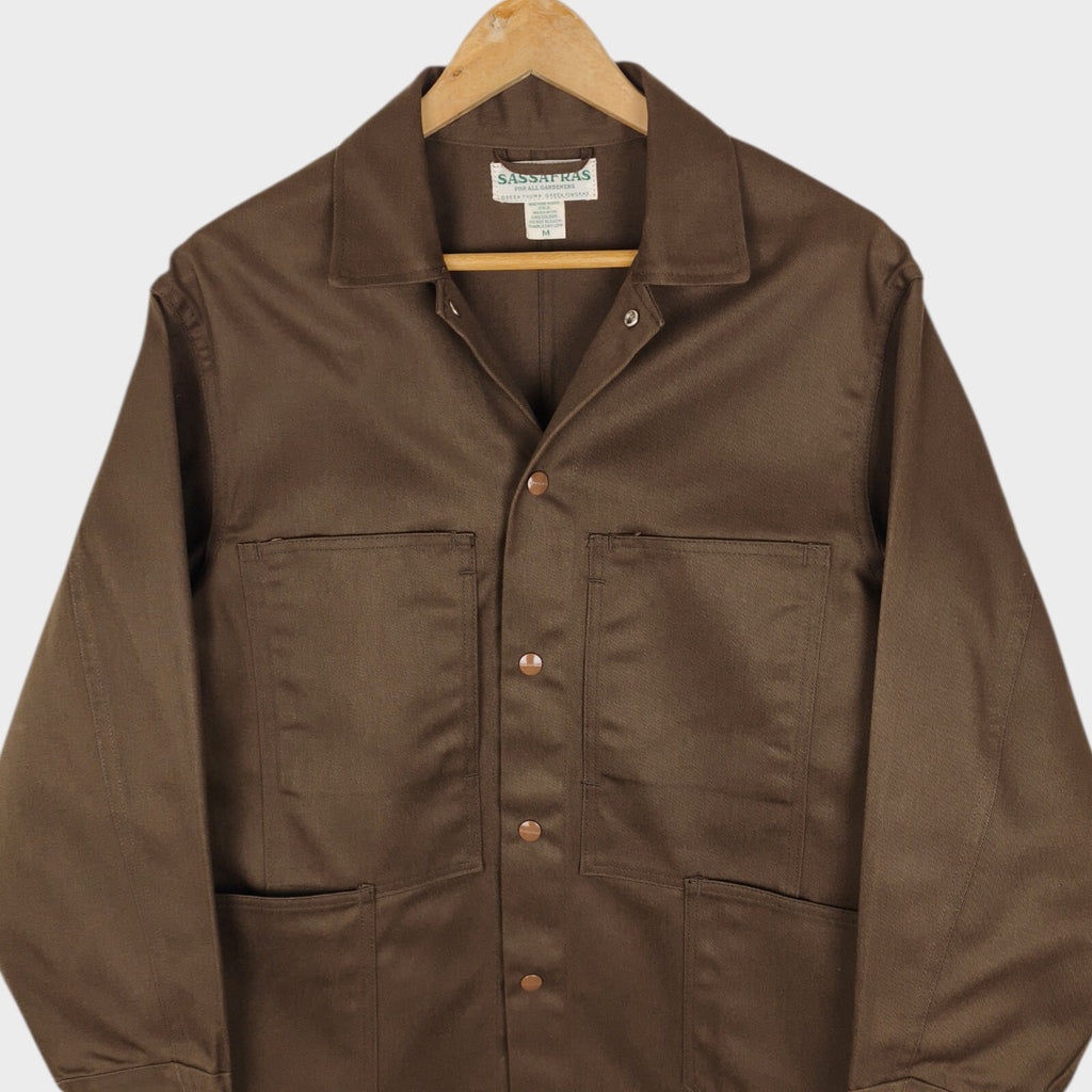 SASSAFRAS Men's Made in Japan Brown Transplant Chore Jacket