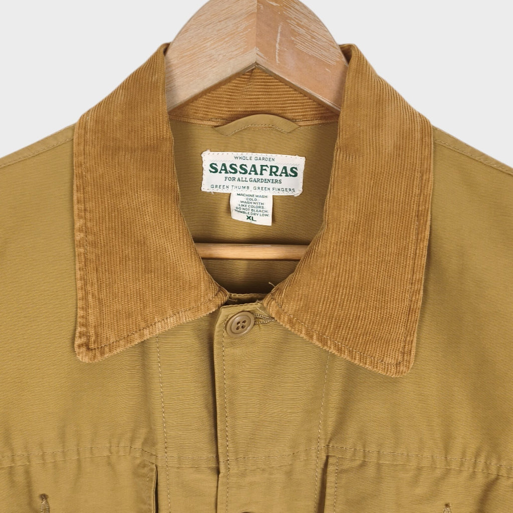 SASSAFRAS Men's Made in Japan Ochre 60/40 Cotton Blend Garden Hole Jacket