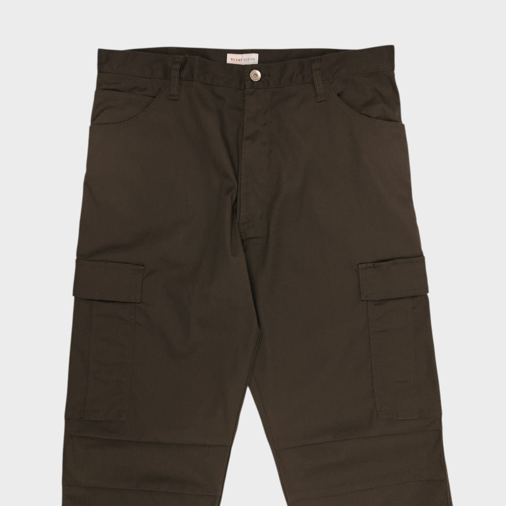 BEAMS Men's Dark Brown Utility Work Cargo Trousers