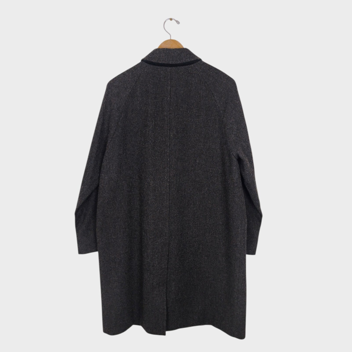 MARGARET HOWELL Men's Dark Grey 100% Wool Raglan Coat