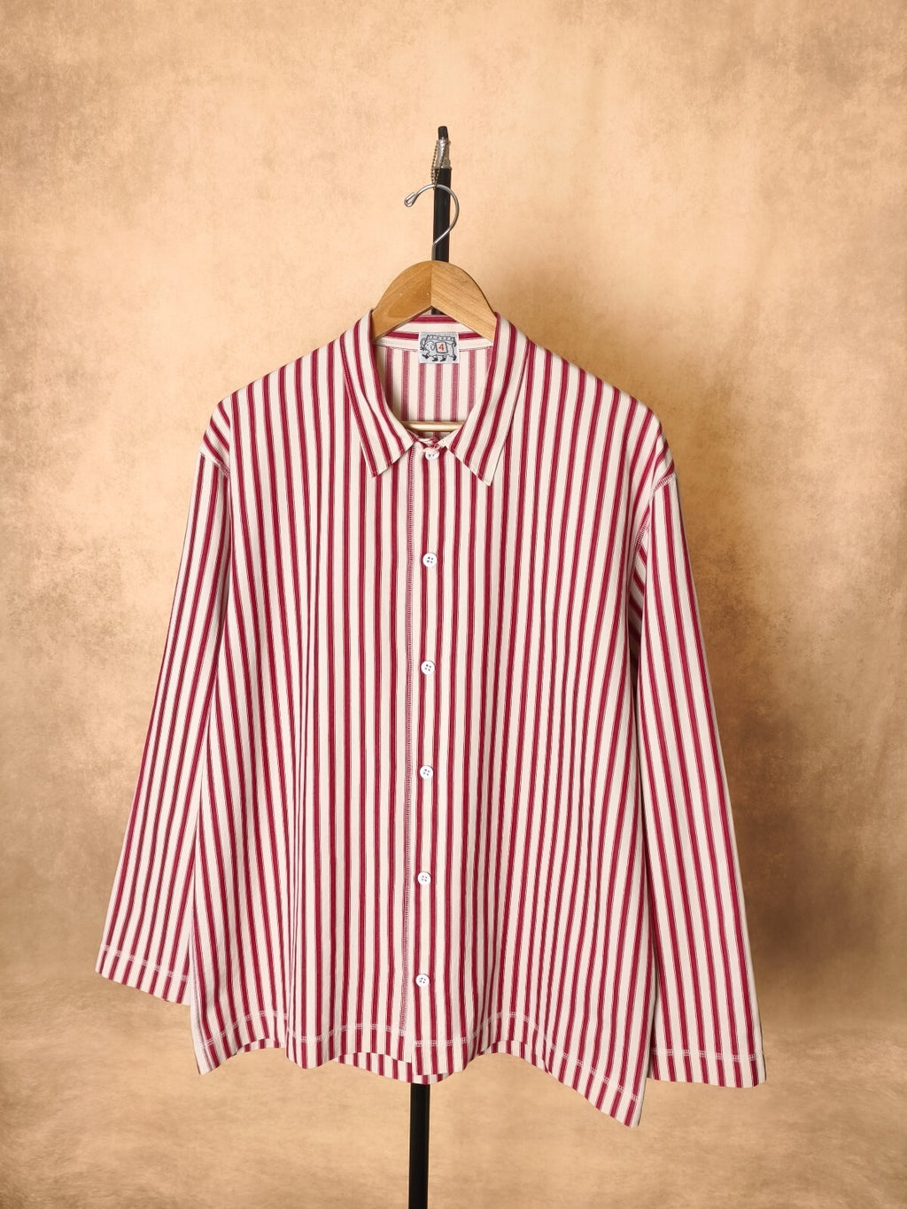 TENDER CO. Men's Made in England Weaver's Stock Type WS422 Striped Cotton Shirt