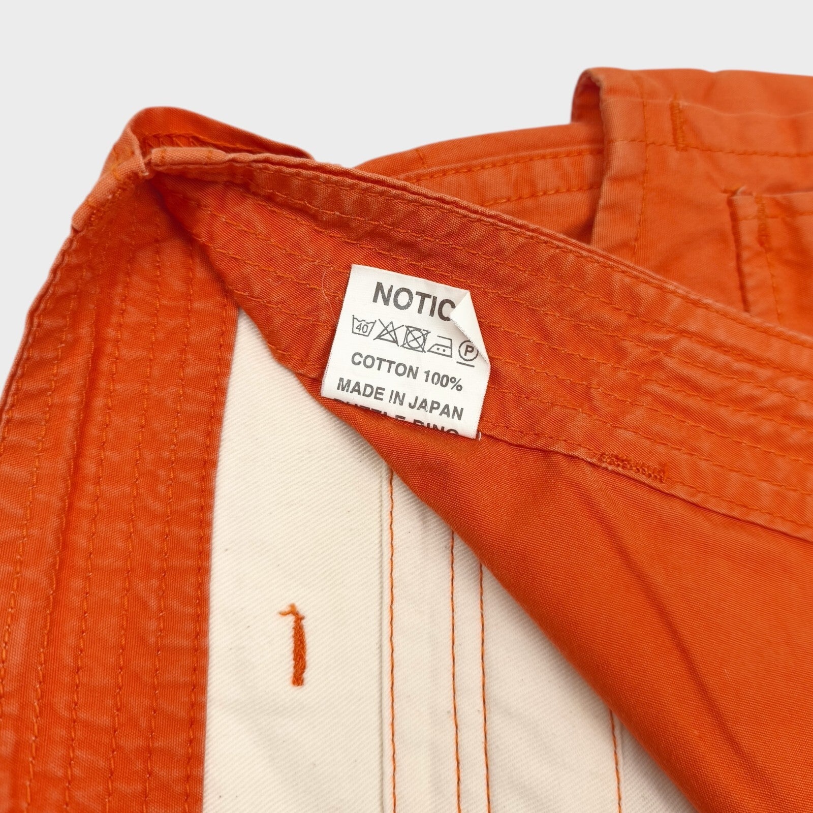 SASSAFRAS Men's Made in Japan Orange Botanical Scout Cargo Shorts