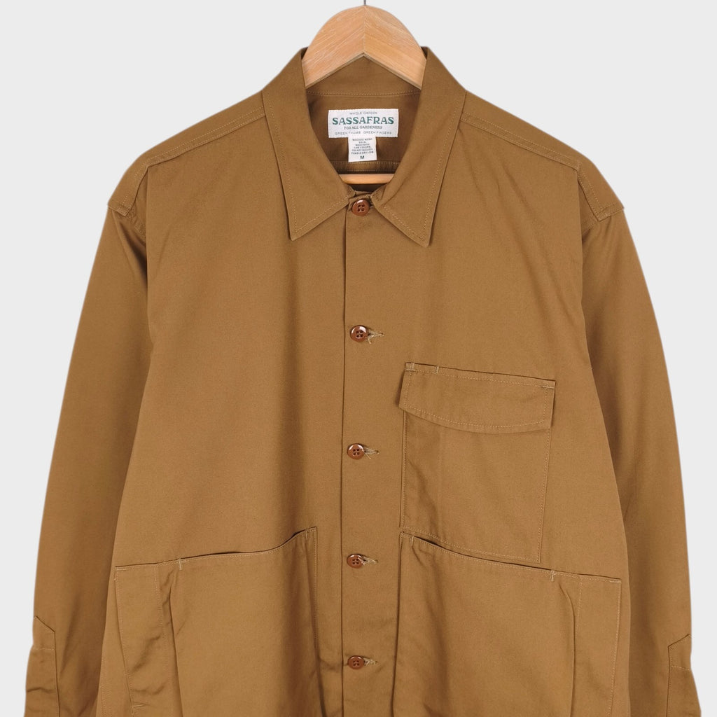 SASSAFRAS Men's Made in Japan Brown Digs Crew Chore Jacket