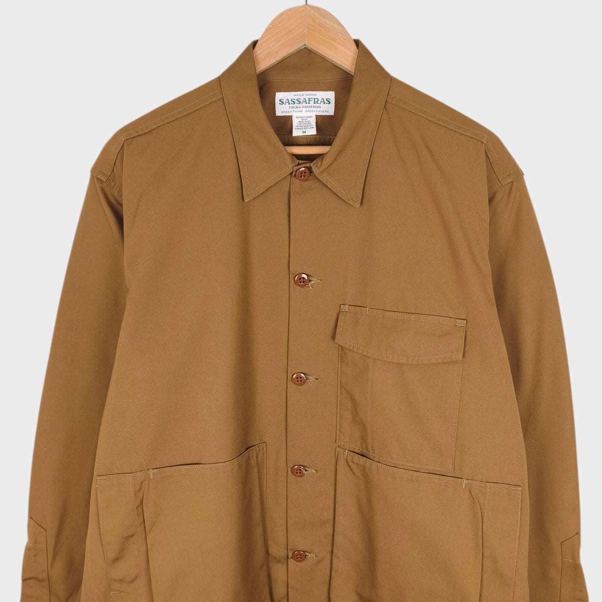 SASSAFRAS Men's Made in Japan Brown Digs Crew Chore Jacket