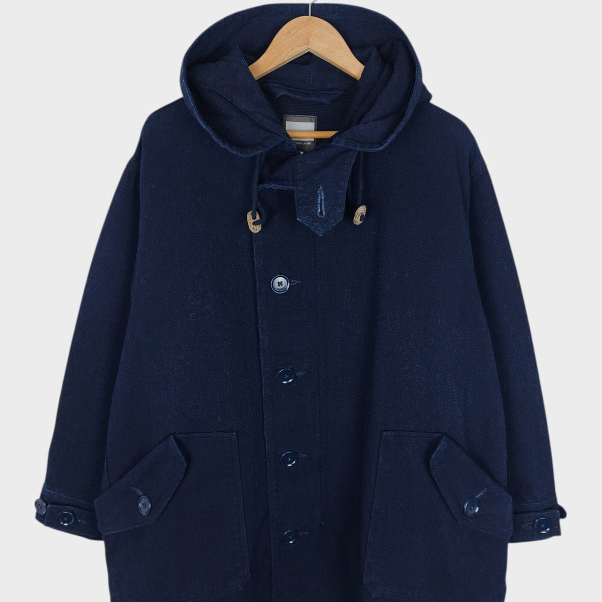 MOMOTARO Men's Made in Japan Indigo Blue Heavyweight Sashiko Coat