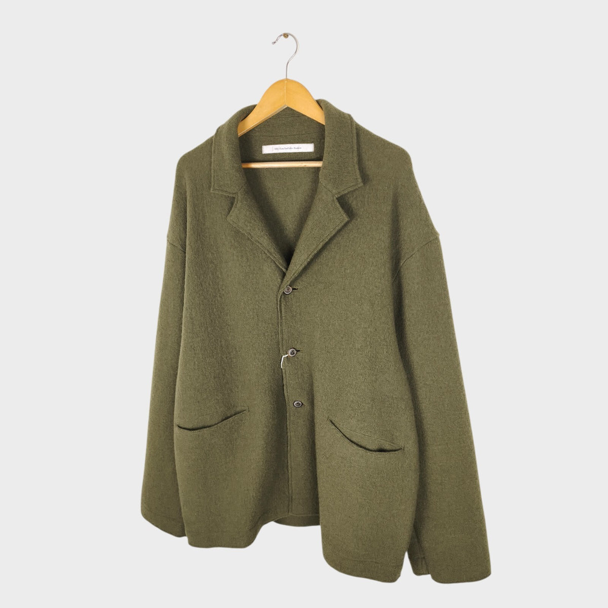 EEL PRODUCTS Men's Made in Japan 100% Wool Oversized Reading Coat