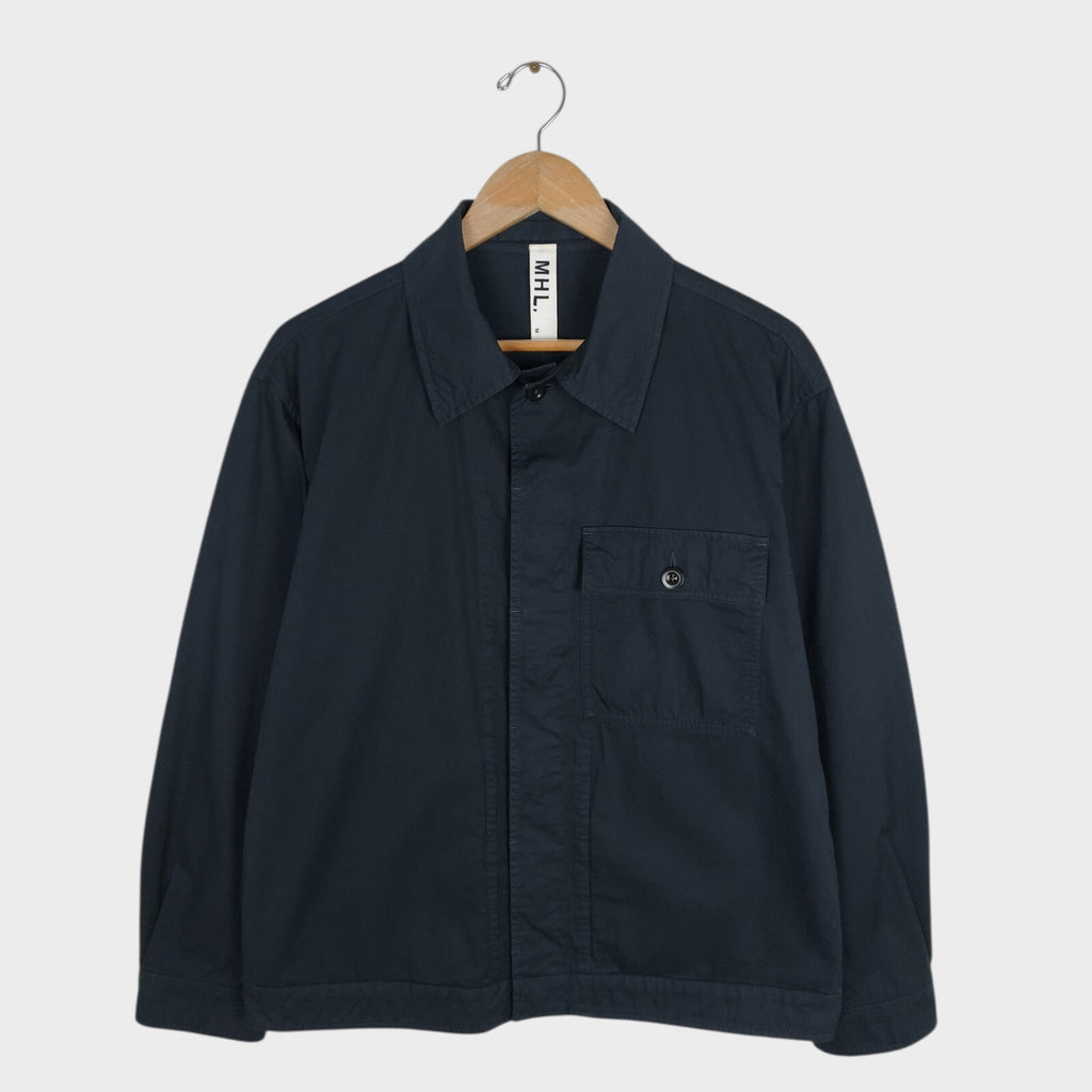 MHL MARGARET HOWELL Men's Dark Navy Cotton Poplin Blouson Jacket