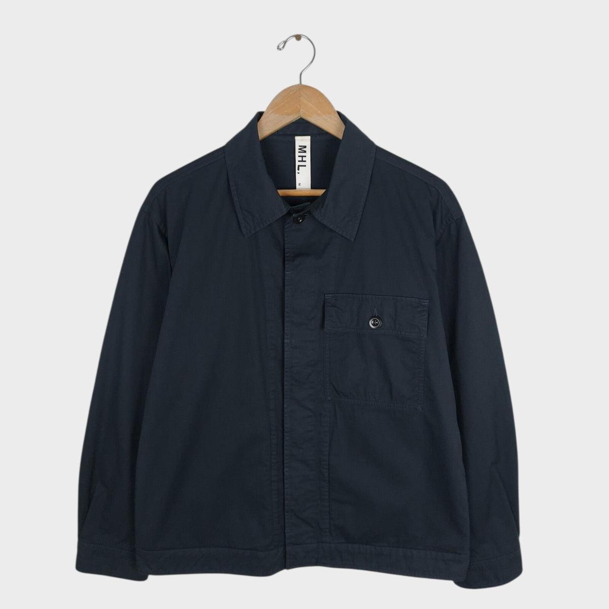 MHL MARGARET HOWELL Men's Dark Navy Cotton Poplin Blouson Jacket