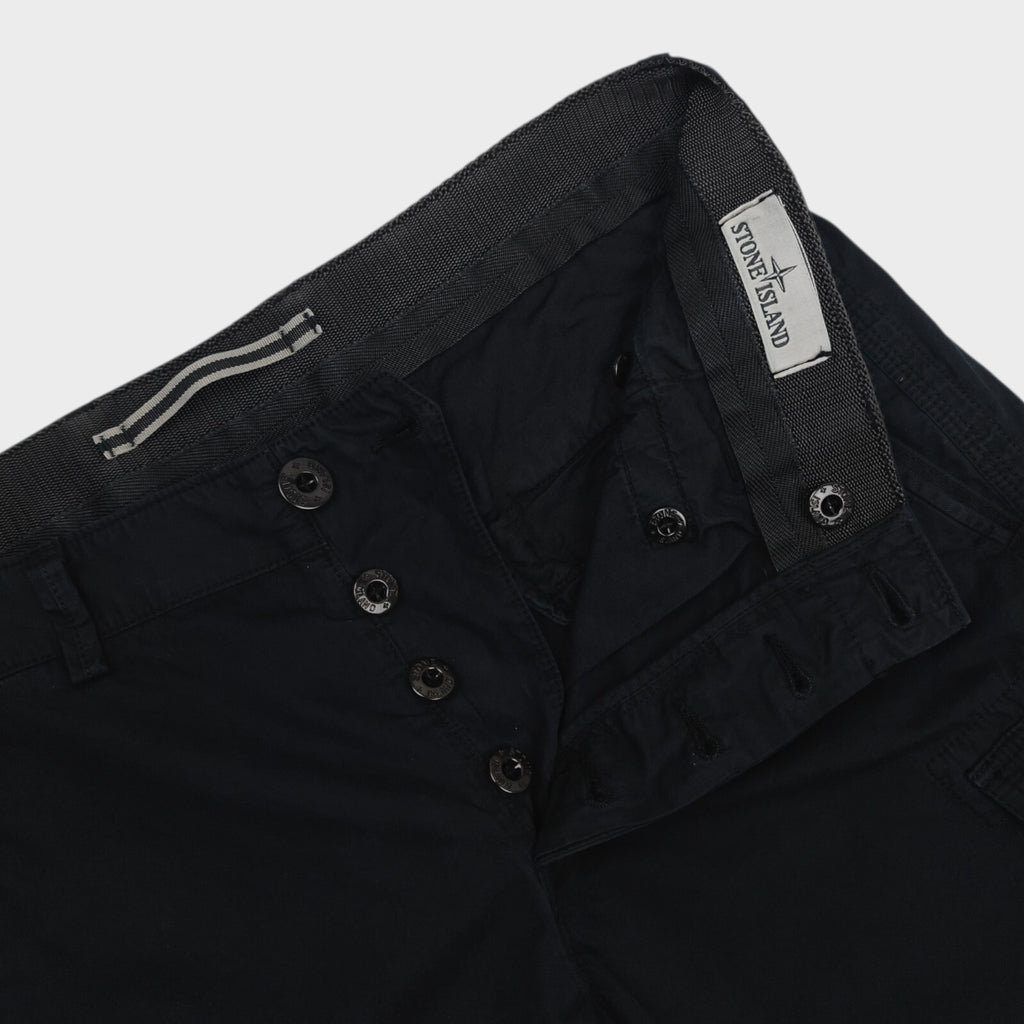 STONE ISLAND Men's Black Garment Dyed Type SL Cargo Shorts