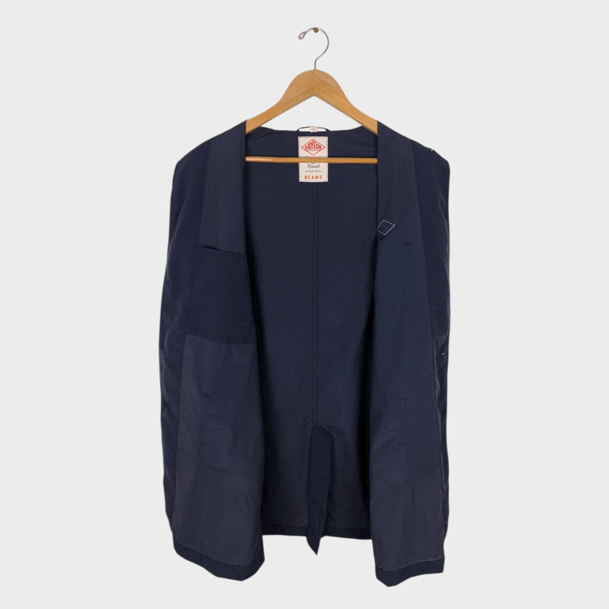DANTON x BEAMS Men's Made in Japan Navy Blue Nylon Coat Jacket