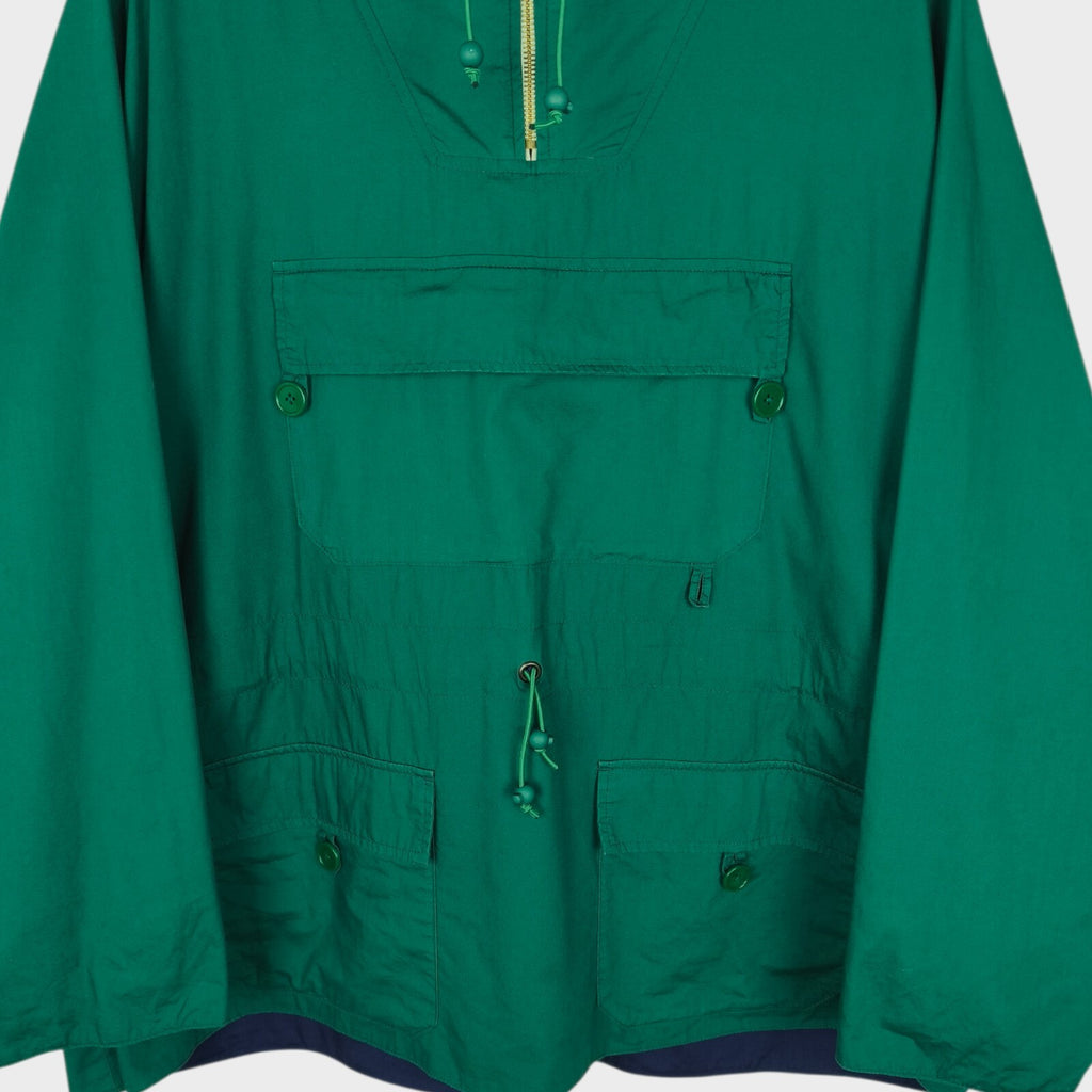 BEAMS PLUS Men's Green Sports Euro Anorak Parka Smock Jacket