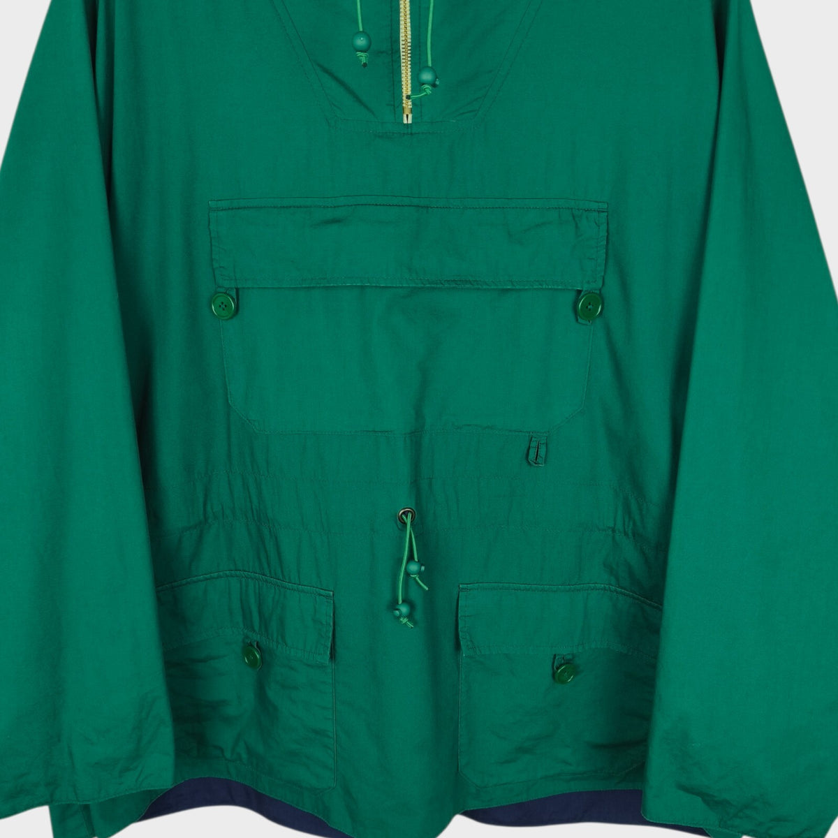 BEAMS PLUS Men's Green Sports Euro Anorak Parka Smock Jacket