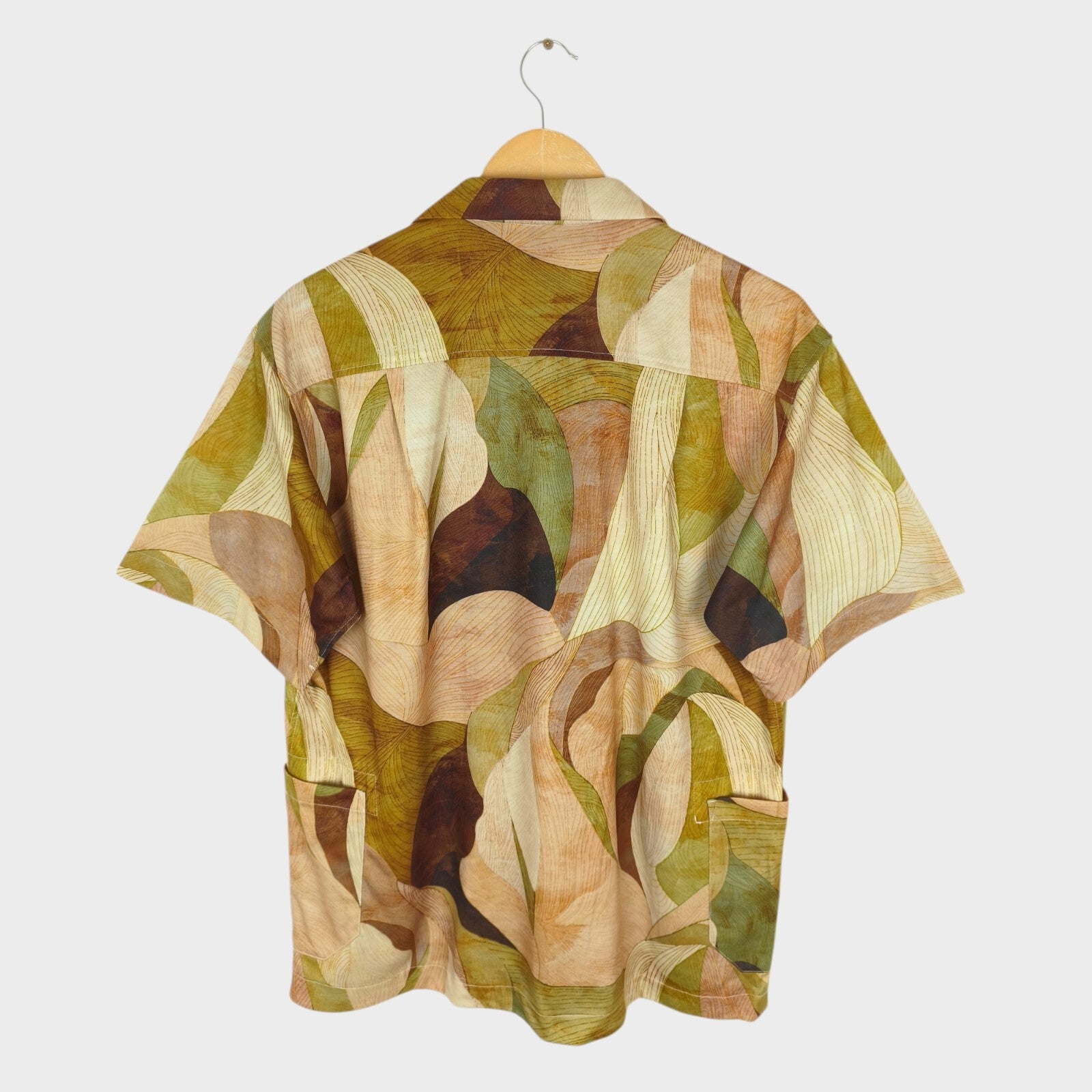 NORBIT BY HIROSHI NOZAWA Men's Leaf Camo Aloha Shirt