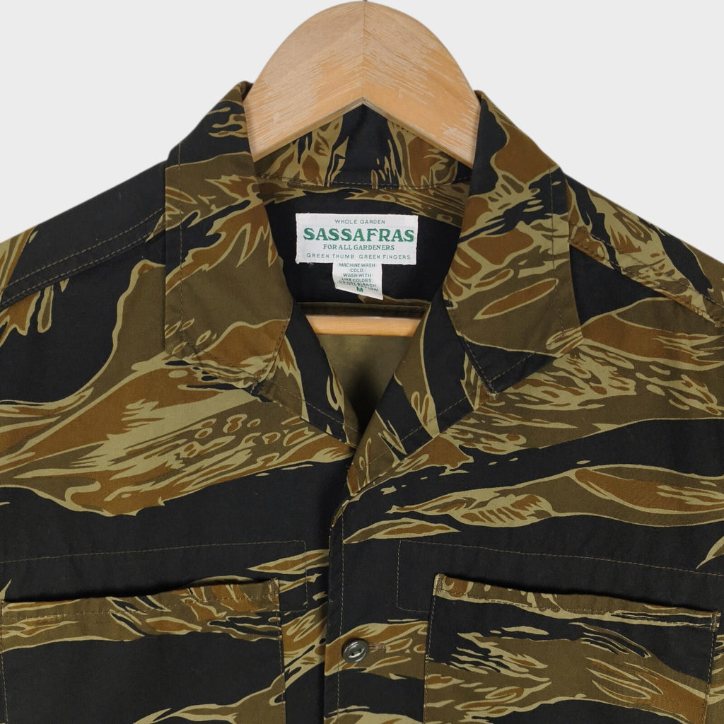 SASSAFRAS Men's Made in Japan Camo Utility Overshirt Jacket