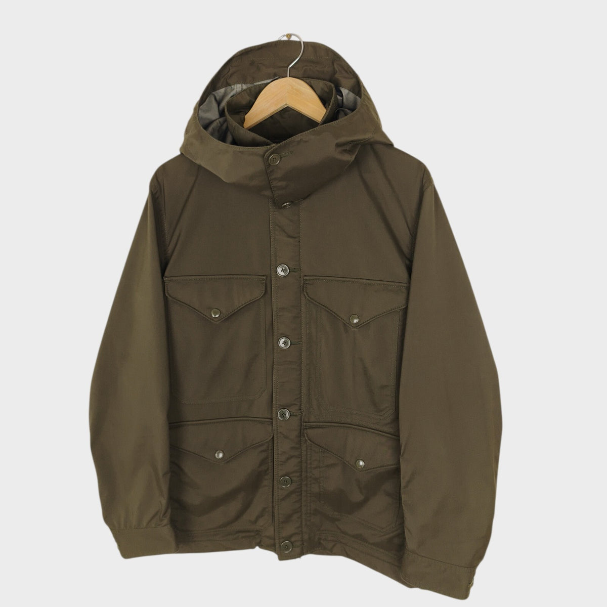 BEAMS PLUS Men's Khaki Green Gore Windstopper Mackinaw Cruiser Jacket