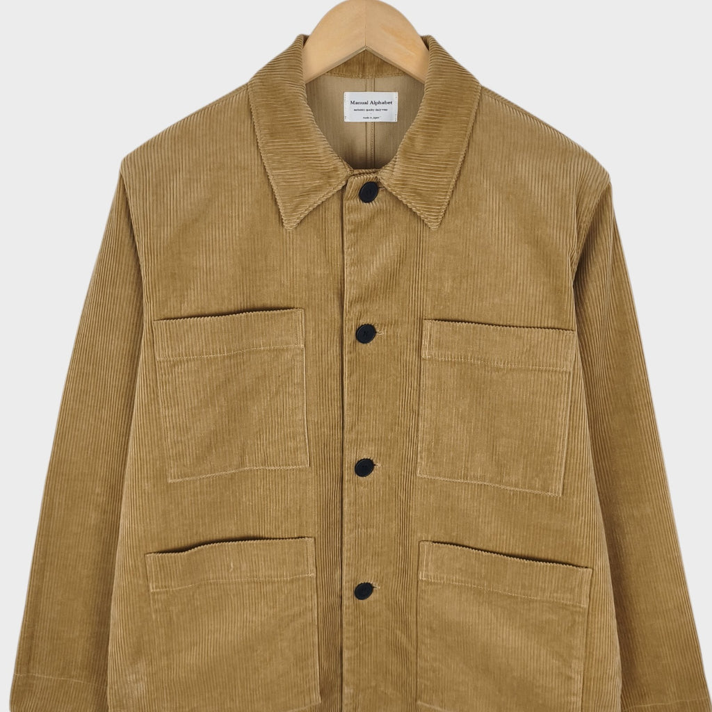 MANUAL ALPHABET Men's Beige Made in Japan Corduroy Chore Jacket