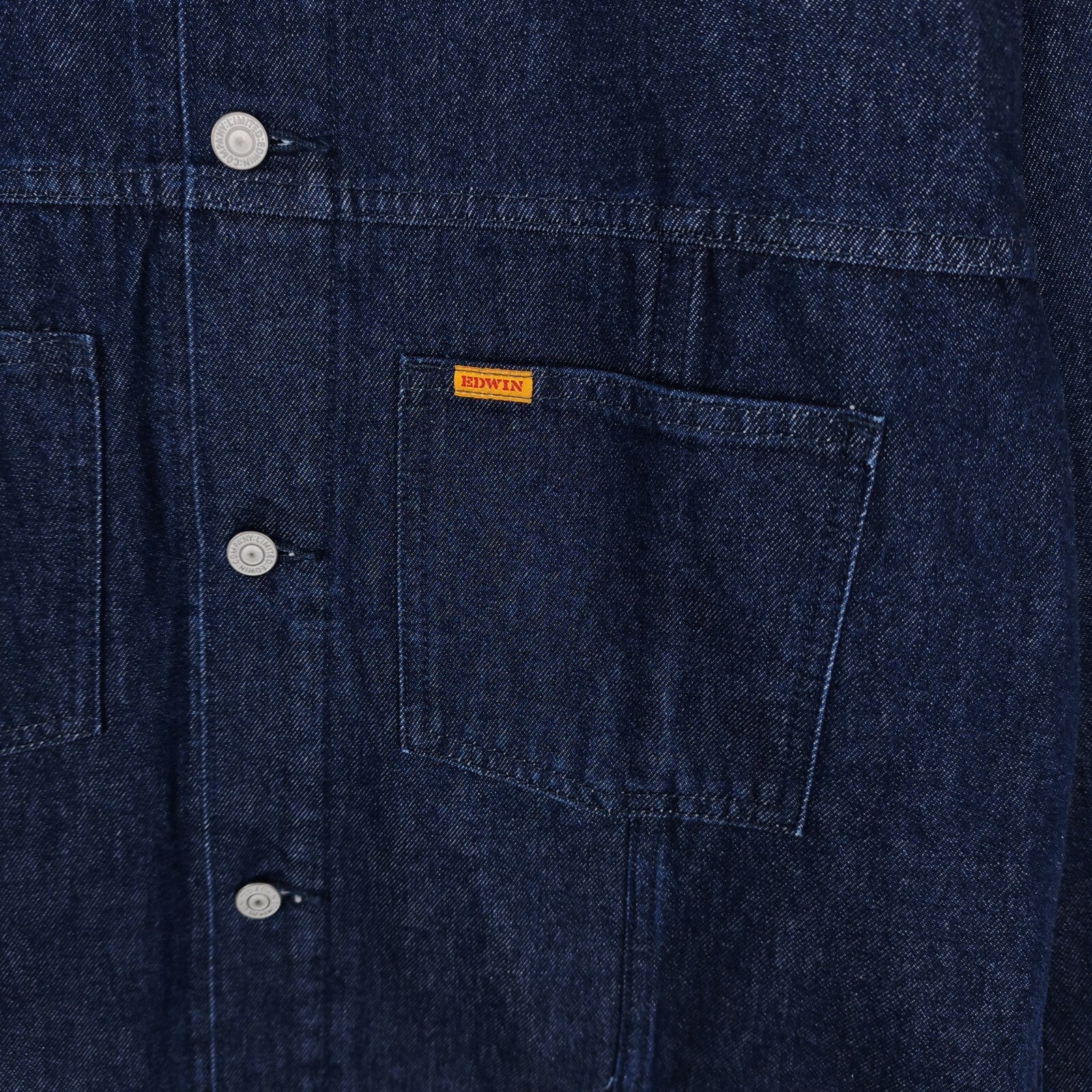 EDWIN Japan Men's Dark Blue Denim Trucker Jacket
