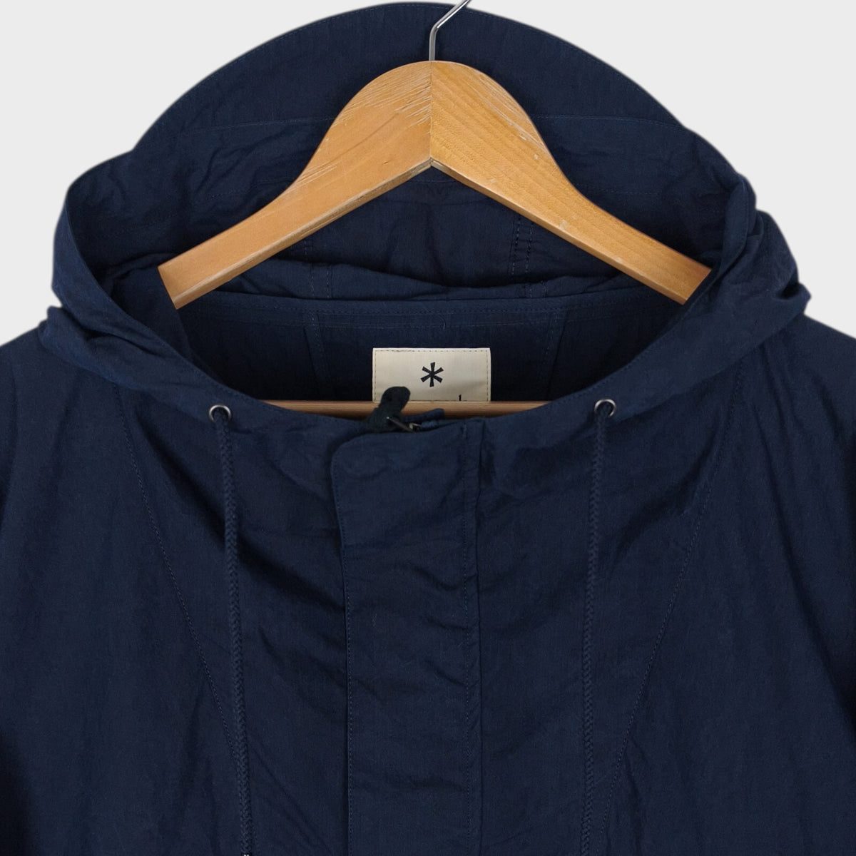 SNOW PEAK Men's Made in Japan Indigo Blue C/N Utility Pullover Parka Jacket