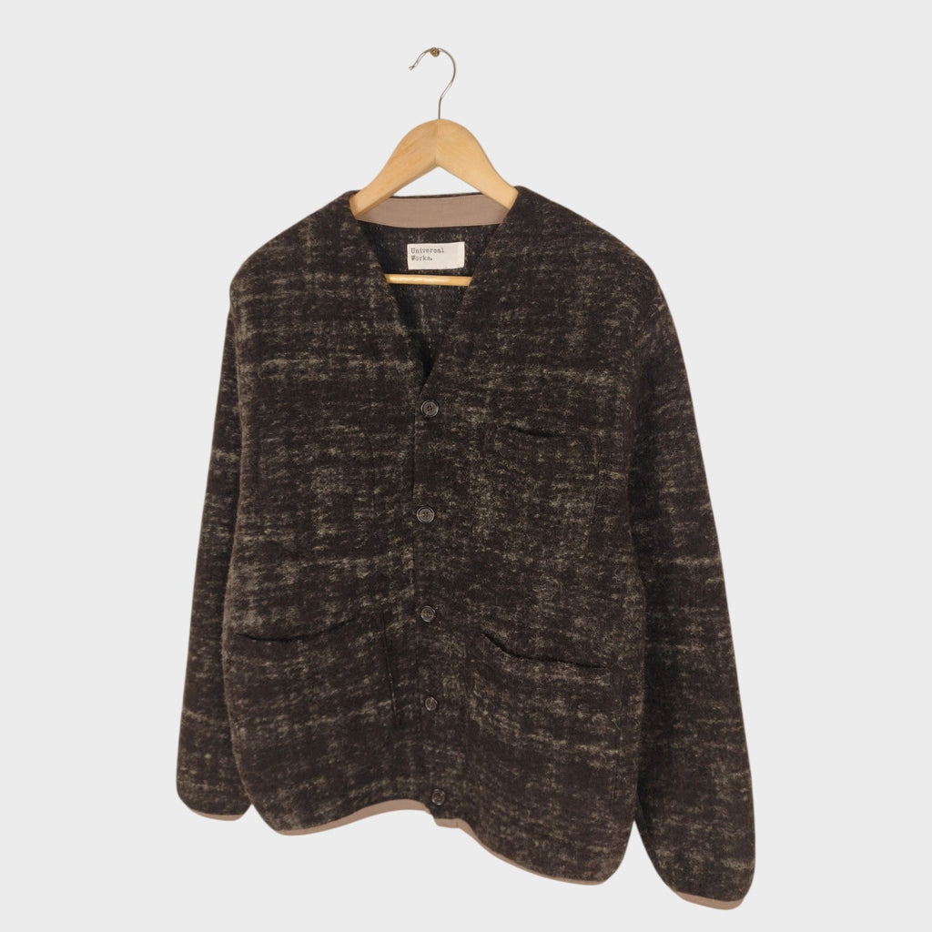 UNIVERSAL WORKS Men's Marble Wool Fleece Cardigan
