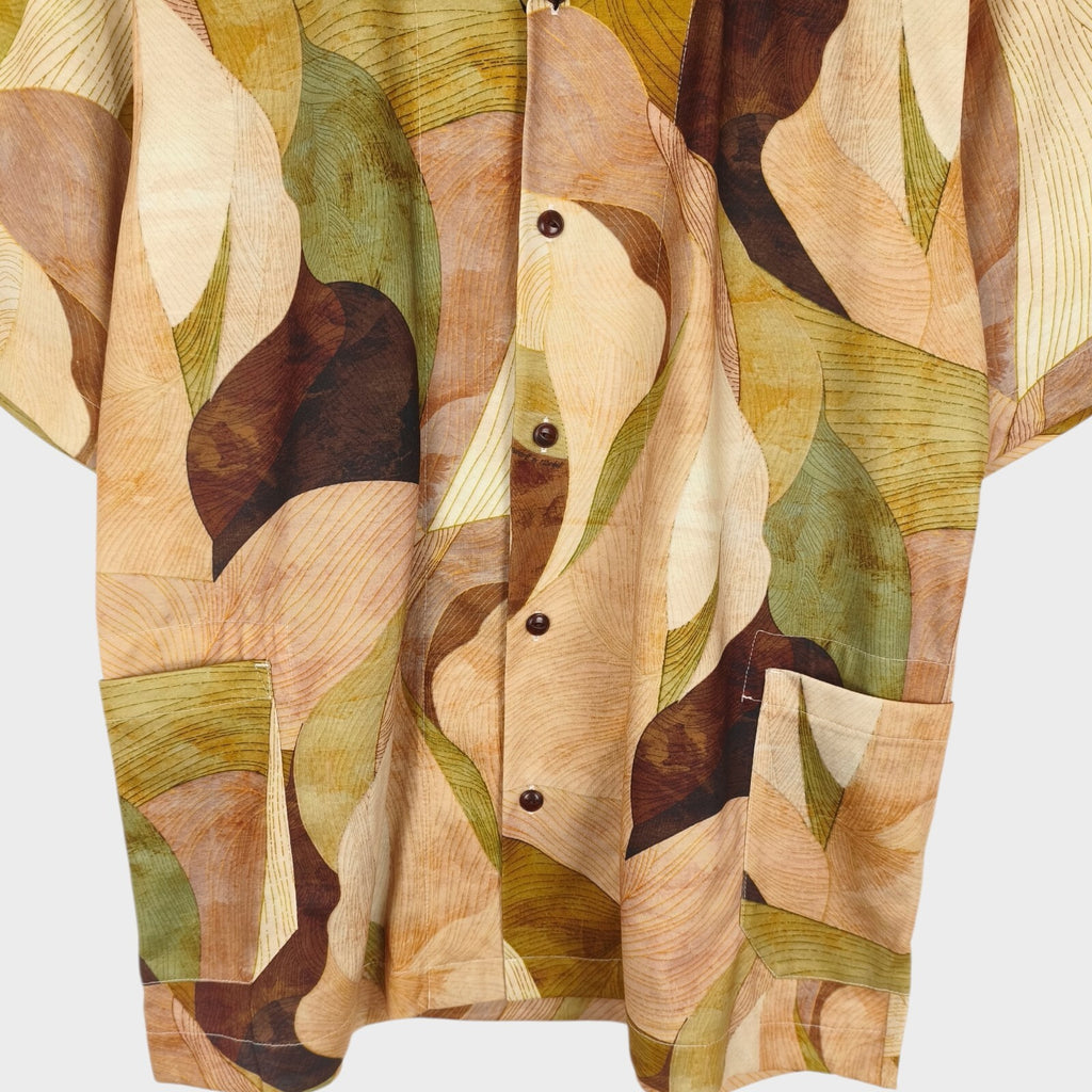 NORBIT BY HIROSHI NOZAWA Men's Leaf Camo Aloha Shirt