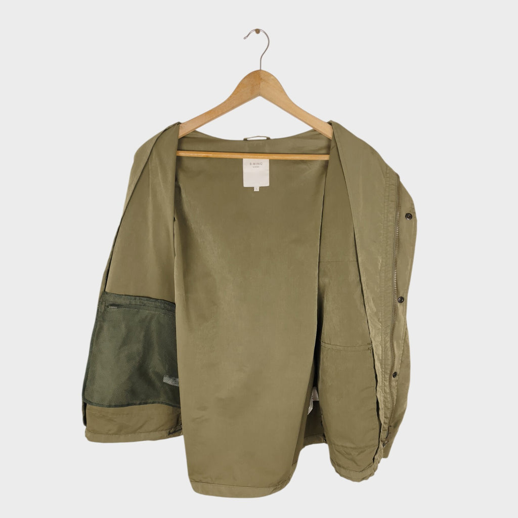 BEAMS B:MING Men's Olive Green Mountain Parka Jacket