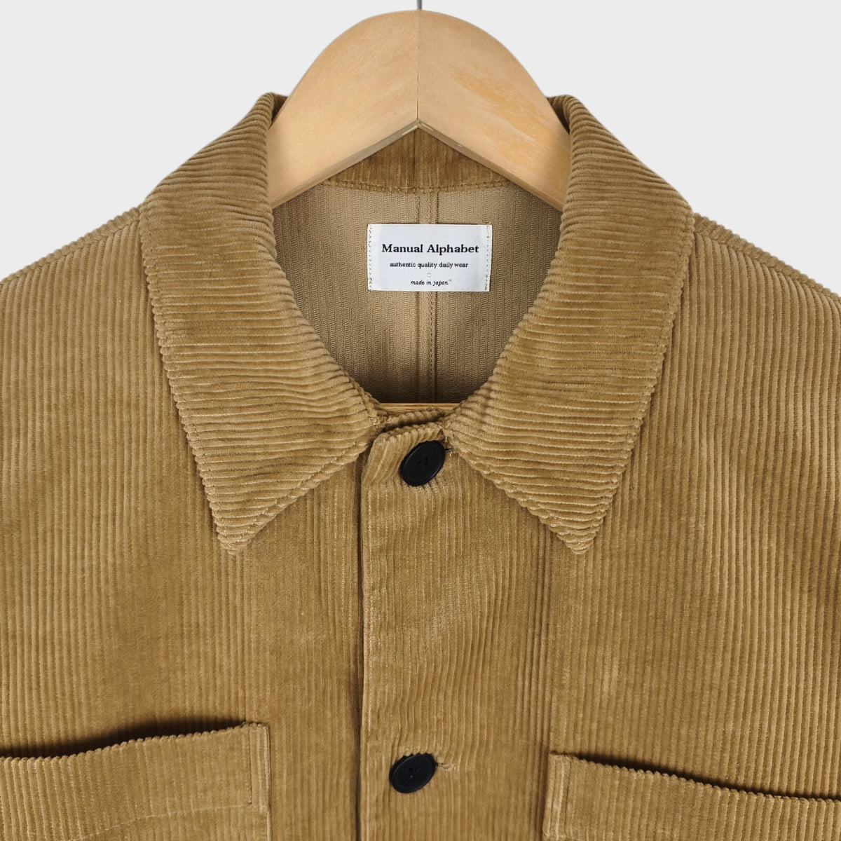 MANUAL ALPHABET Men's Beige Made in Japan Corduroy Chore Jacket