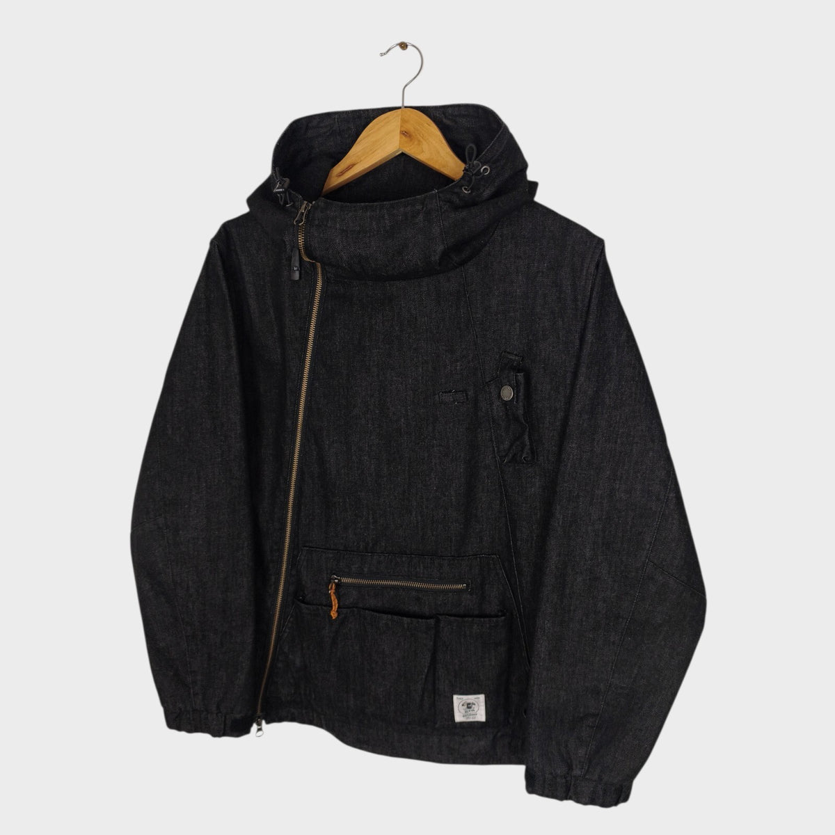 GRN OUTDOOR Japan Men's Black Denim Hiasobi Camper Parka Jacket